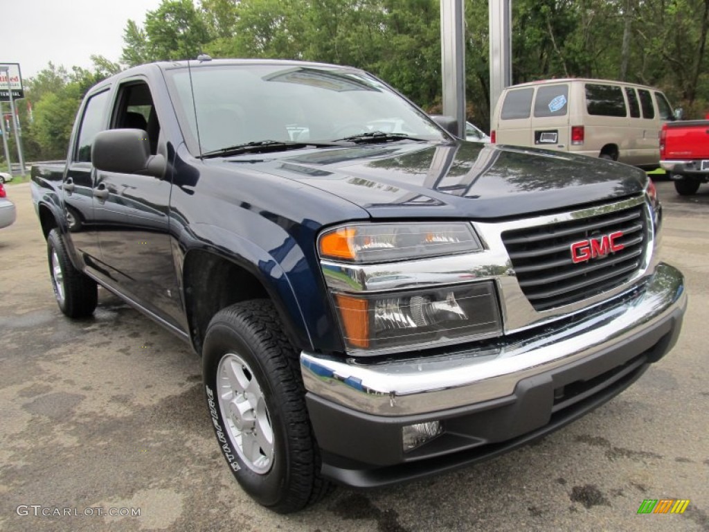 2008 Canyon SLE Crew Cab 4x4 - Midnight Blue Metallic / Ebony photo #5