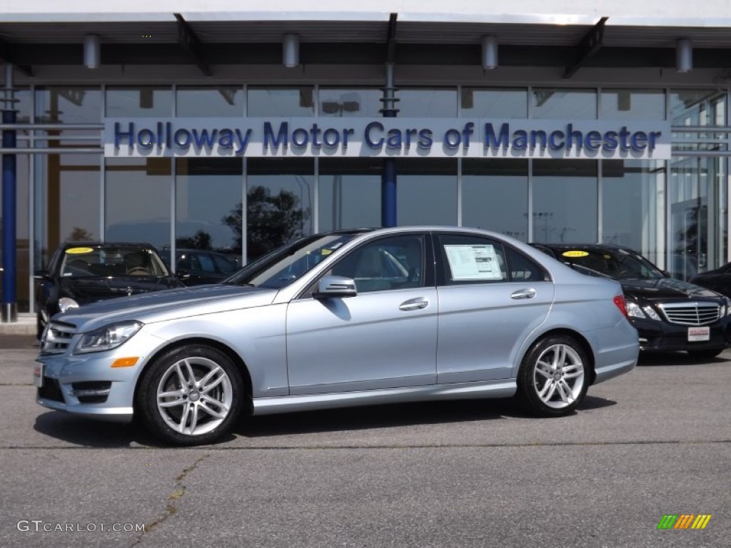 2013 C 300 4Matic Sport - Diamond Silver Metallic / Ash/Black photo #1