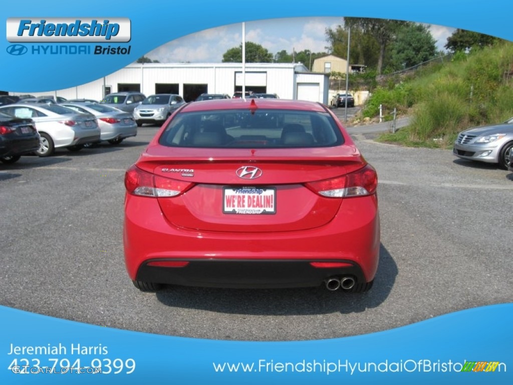 2013 Elantra Coupe SE - Volcanic Red / Black photo #8