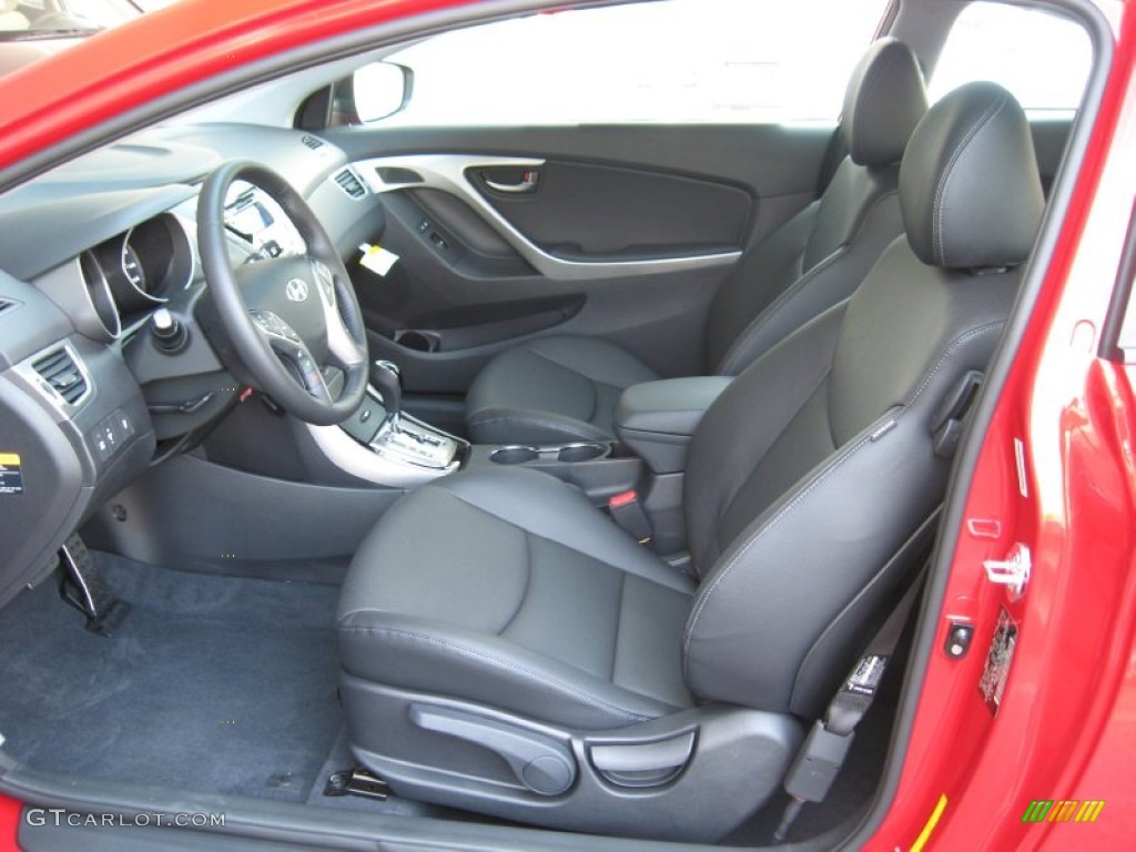 2013 Elantra Coupe SE - Volcanic Red / Black photo #14