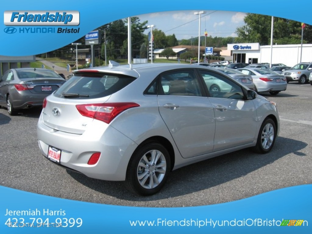 2013 Elantra GT - Shimmering Air Silver / Black photo #7