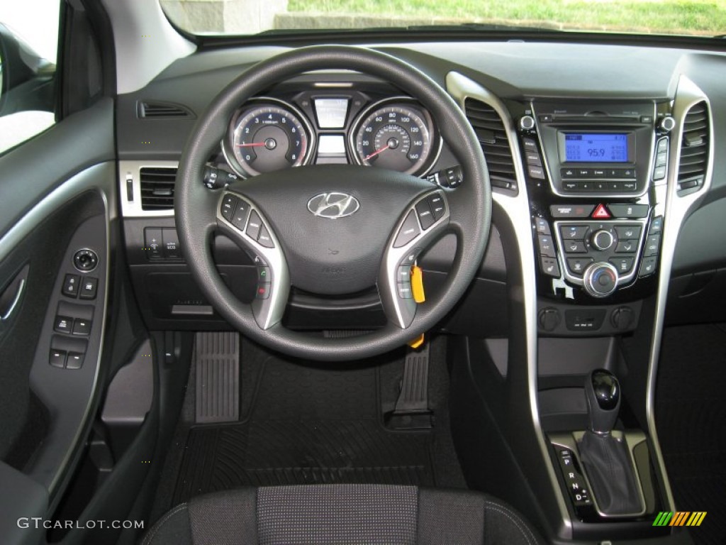 2013 Elantra GT - Shimmering Air Silver / Black photo #23