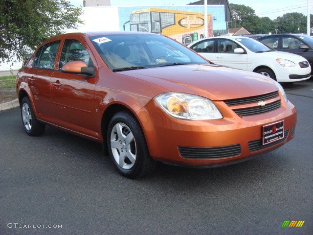 2007 Cobalt LT Sedan - Sunburst Orange Metallic / Gray photo #1
