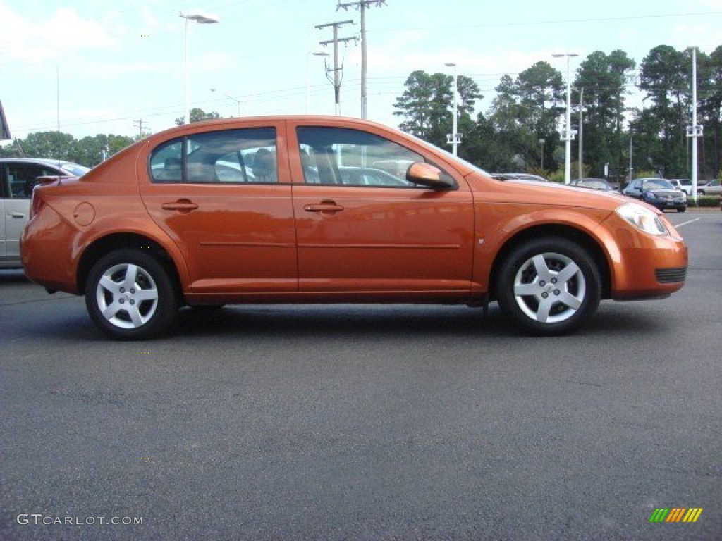 2007 Cobalt LT Sedan - Sunburst Orange Metallic / Gray photo #3