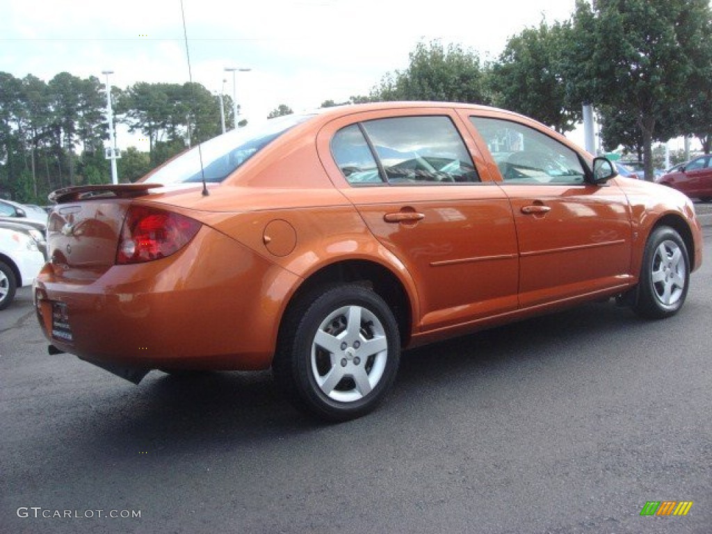 2007 Cobalt LT Sedan - Sunburst Orange Metallic / Gray photo #4