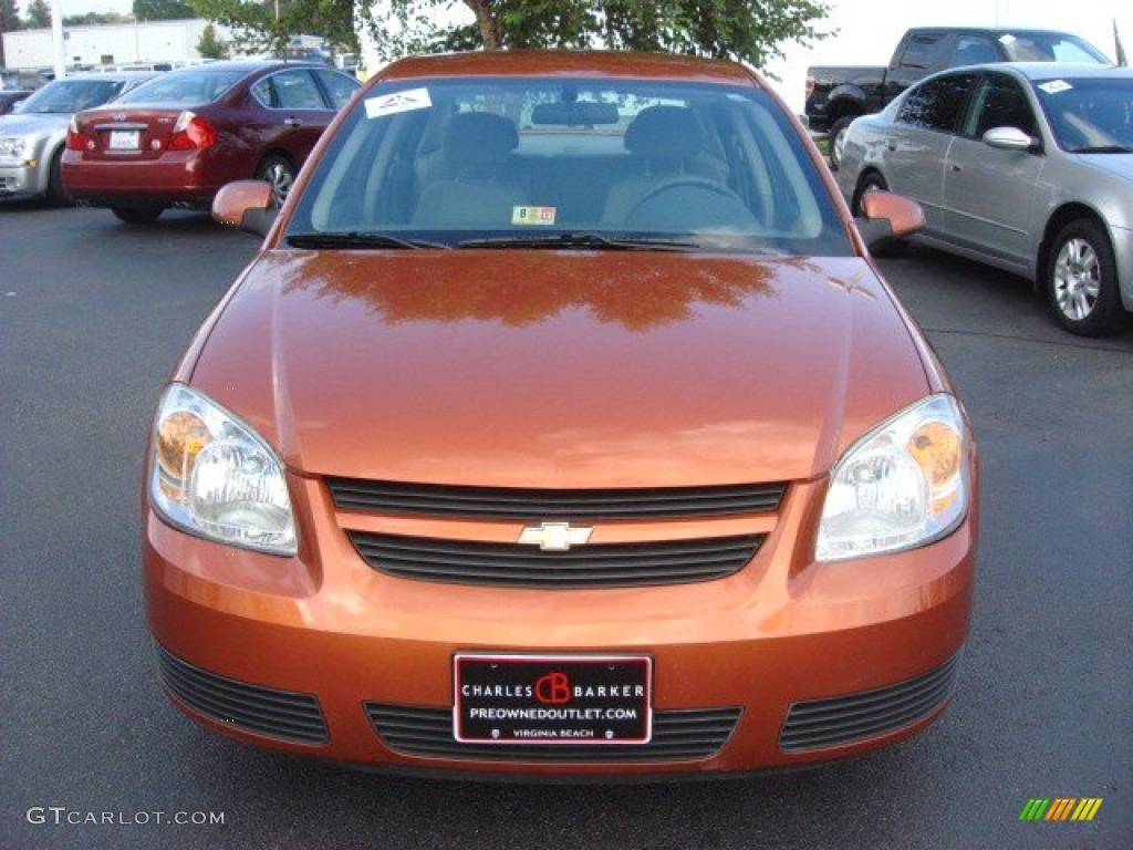 2007 Cobalt LT Sedan - Sunburst Orange Metallic / Gray photo #8