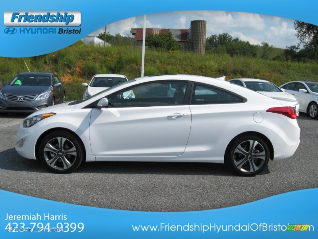 2013 Elantra Coupe SE - Monaco White / Gray photo #2