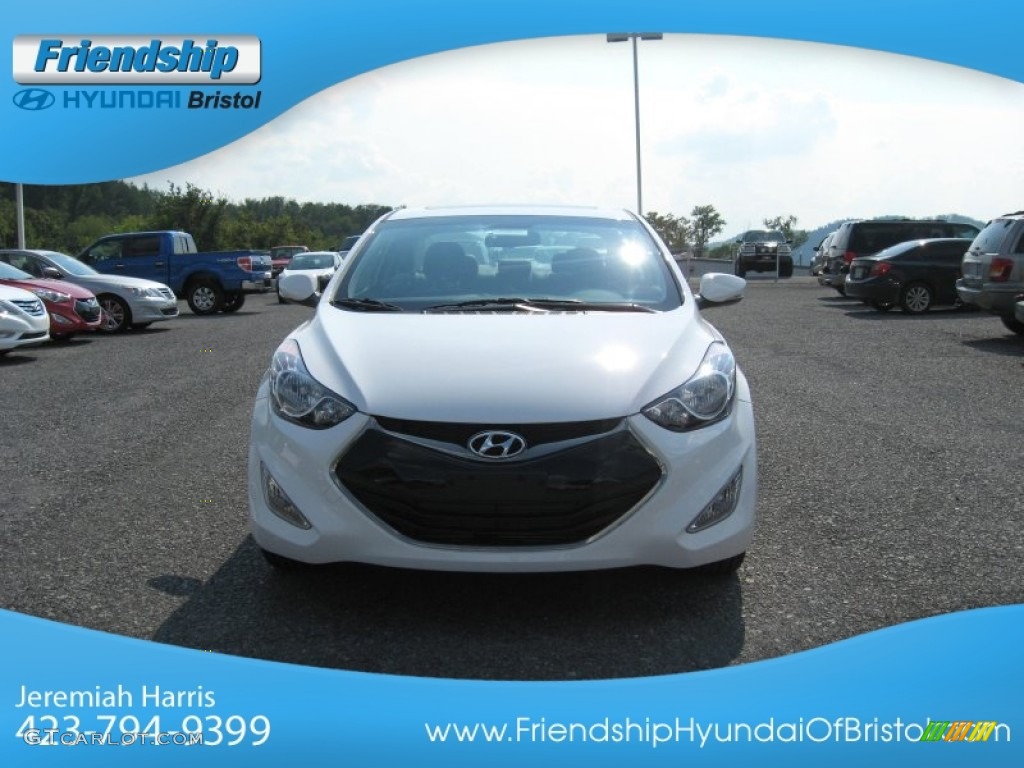 2013 Elantra Coupe SE - Monaco White / Gray photo #4