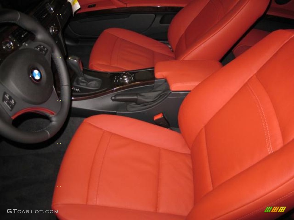 Coral Red/Black Interior 2013 BMW 3 Series 328i Coupe Photo #70153748