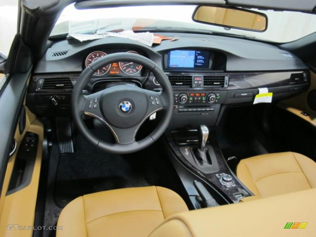 2013 BMW 3 Series 335i Convertible Saddle Brown Dashboard Photo #70153826