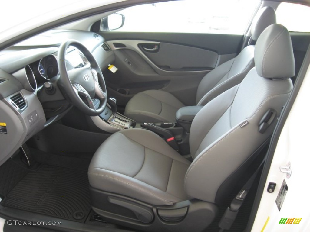 2013 Elantra Coupe SE - Monaco White / Gray photo #14