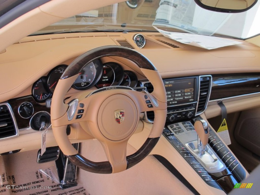 2013 Porsche Panamera S Cognac/Cedar Natural Leather Dashboard Photo #70155479