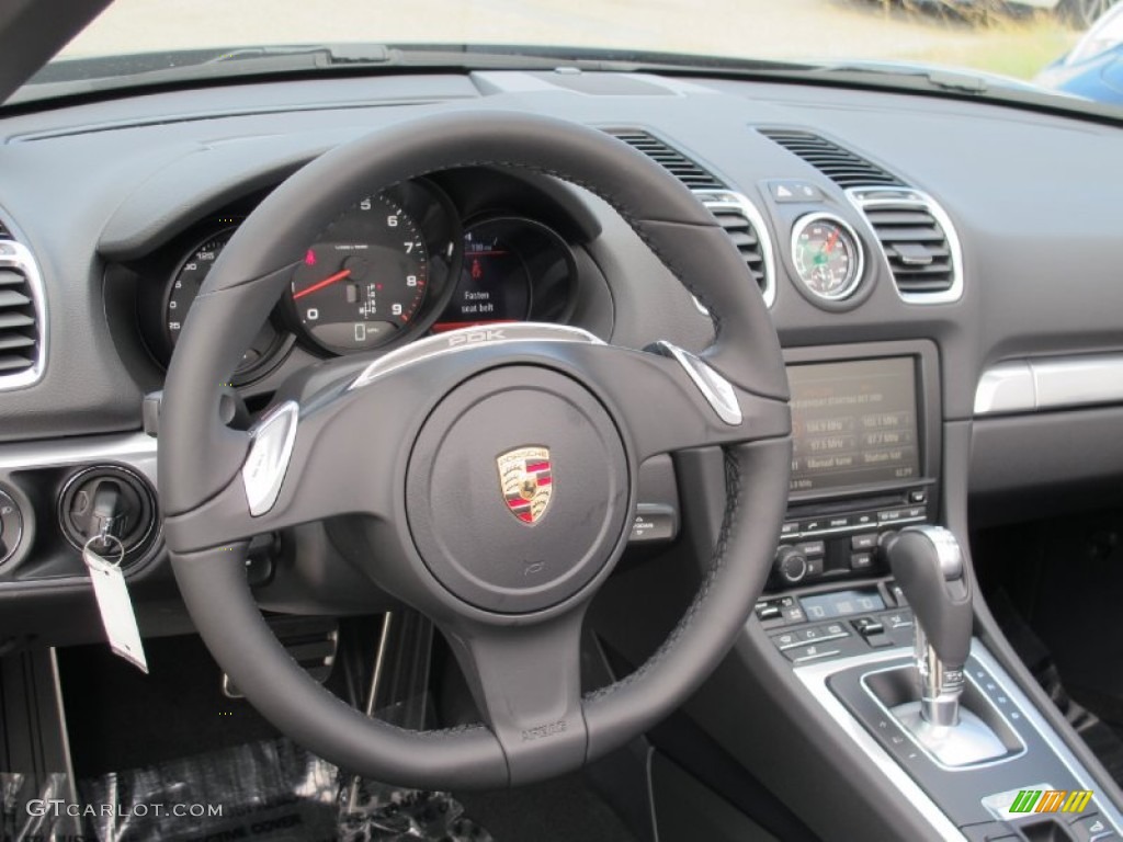 2013 Porsche Boxster Standard Boxster Model Black Steering Wheel Photo #70155550