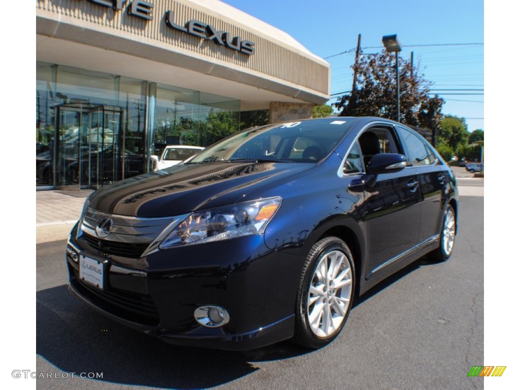 2010 HS 250h Hybrid Premium - Black Sapphire Pearl / Black photo #1