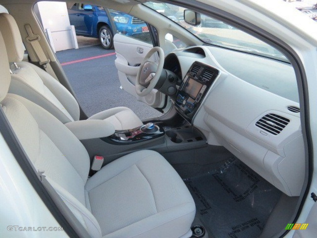 2011 LEAF SL - Glacier Pearl White / Light Gray photo #17
