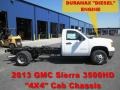 2013 Summit White GMC Sierra 3500HD Regular Cab 4x4 Chassis  photo #1