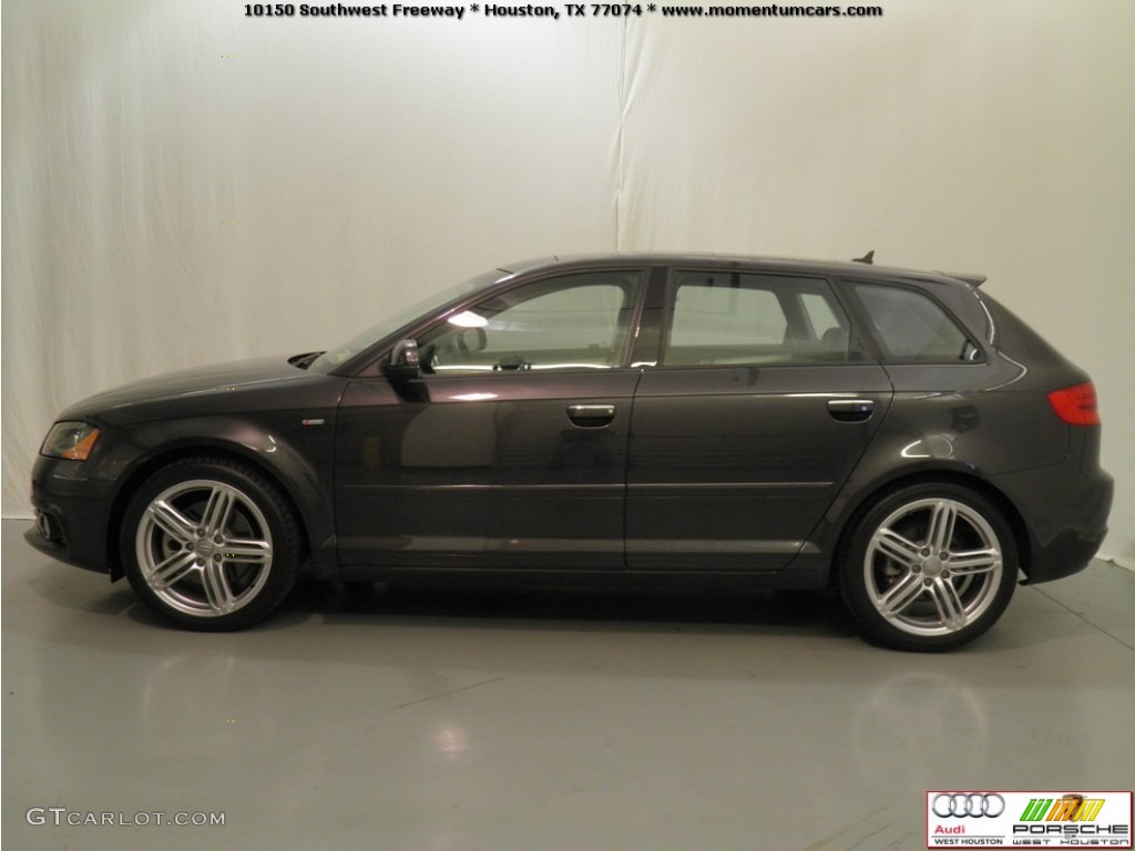 2011 A3 2.0 TFSI - Meteor Gray Pearl Effect / Black photo #4