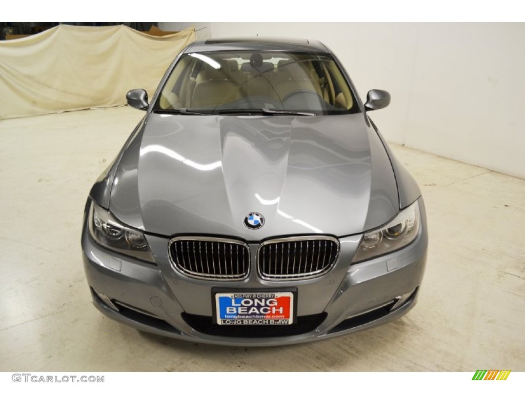 2009 3 Series 335i Sedan - Space Grey Metallic / Beige photo #4