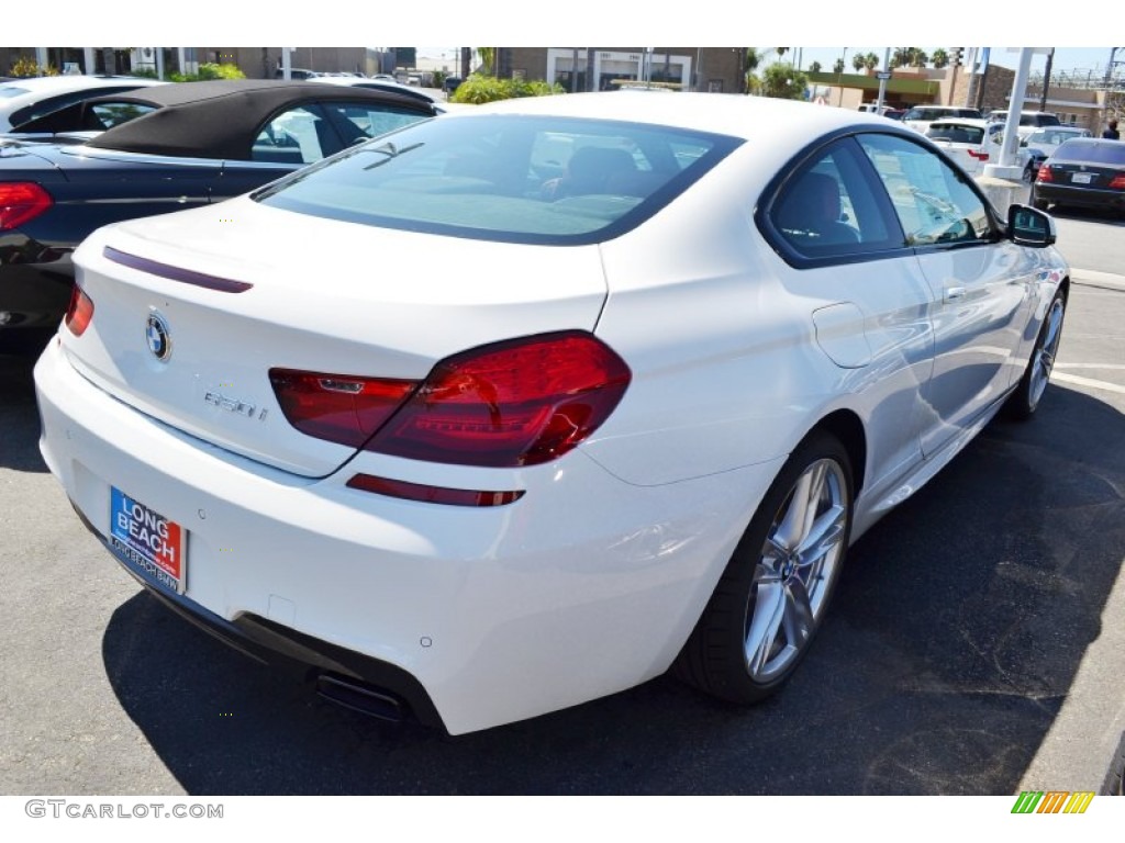 2013 6 Series 650i Coupe - Alpine White / Vermillion Red photo #4