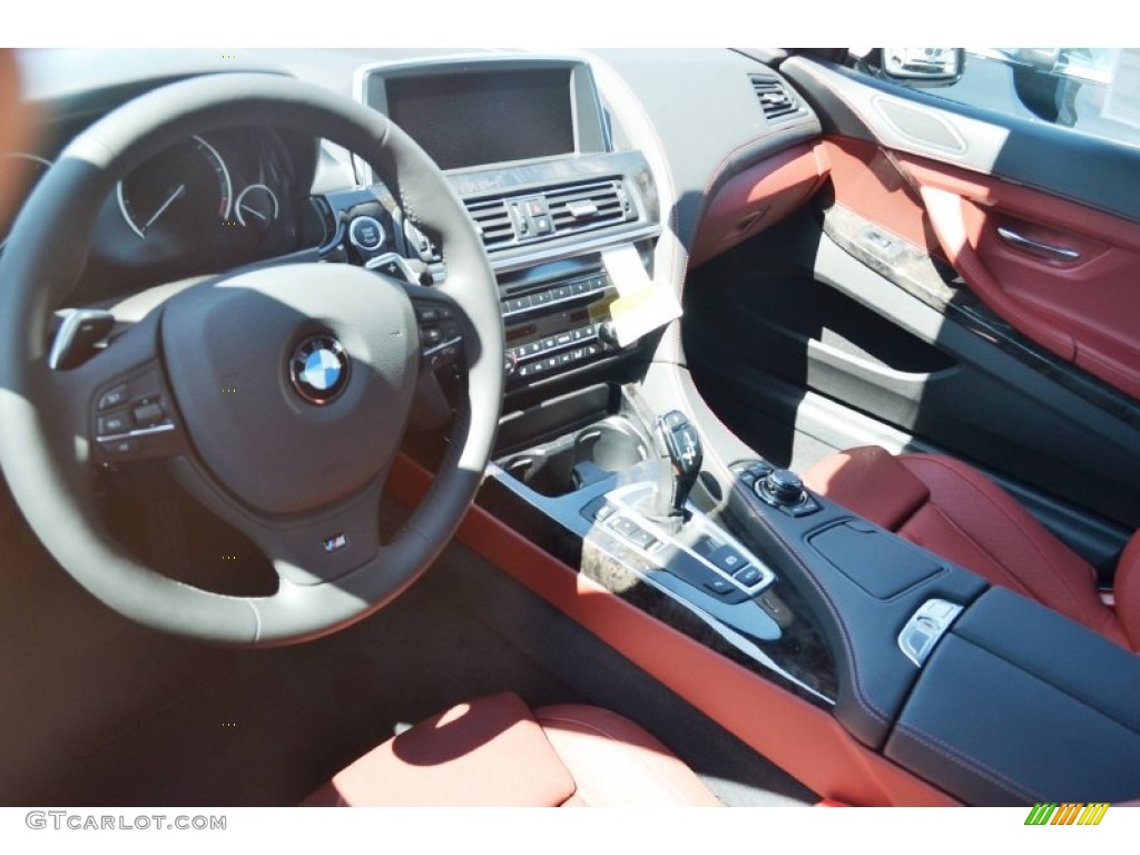 Vermillion Red Interior 2013 BMW 6 Series 650i Coupe Photo #70160123