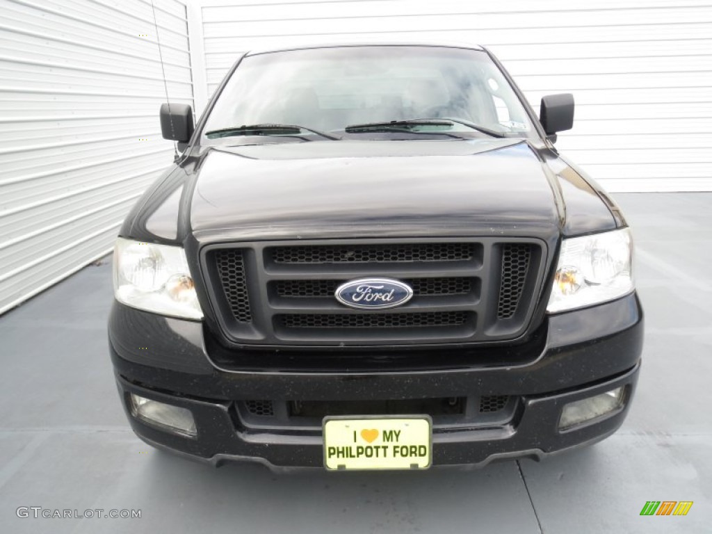 2004 F150 STX SuperCab - Black / Medium/Dark Flint photo #7
