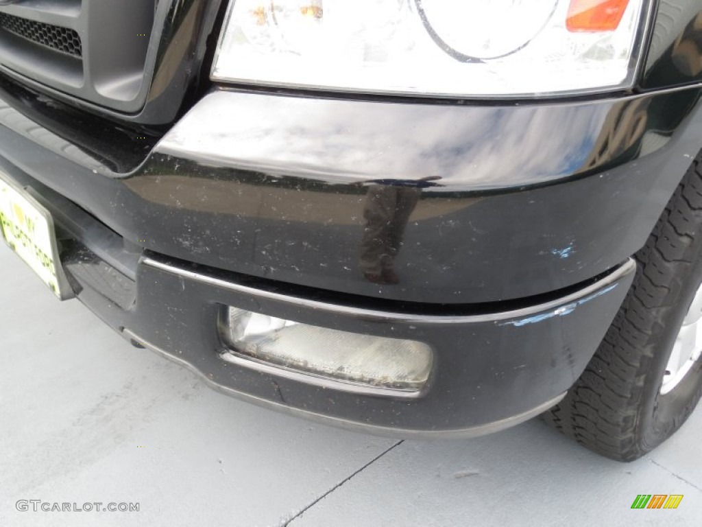 2004 F150 STX SuperCab - Black / Medium/Dark Flint photo #8