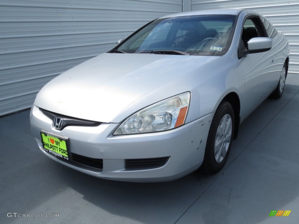 2003 Accord LX Coupe - Satin Silver Metallic / Black photo #6