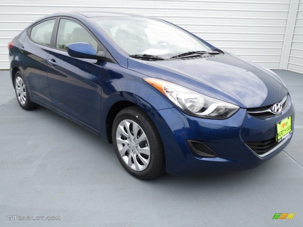 2013 Elantra GLS - Atlantic Blue / Beige photo #1