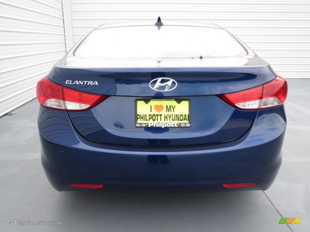 2013 Elantra GLS - Atlantic Blue / Beige photo #4