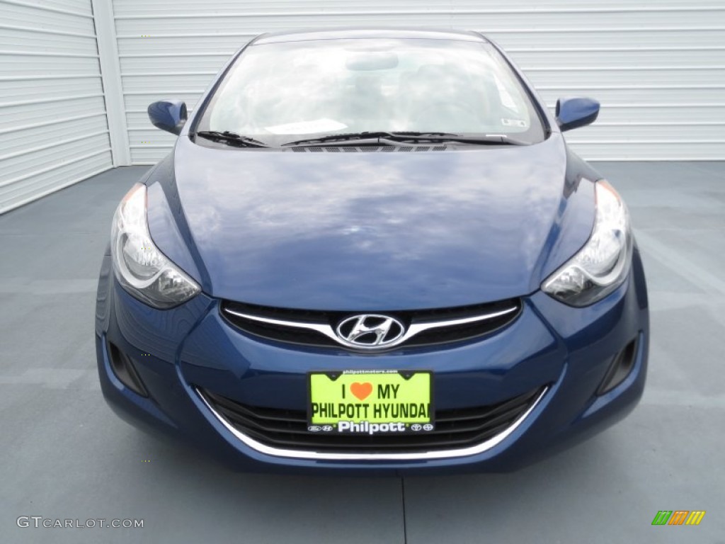 2013 Elantra GLS - Atlantic Blue / Beige photo #7