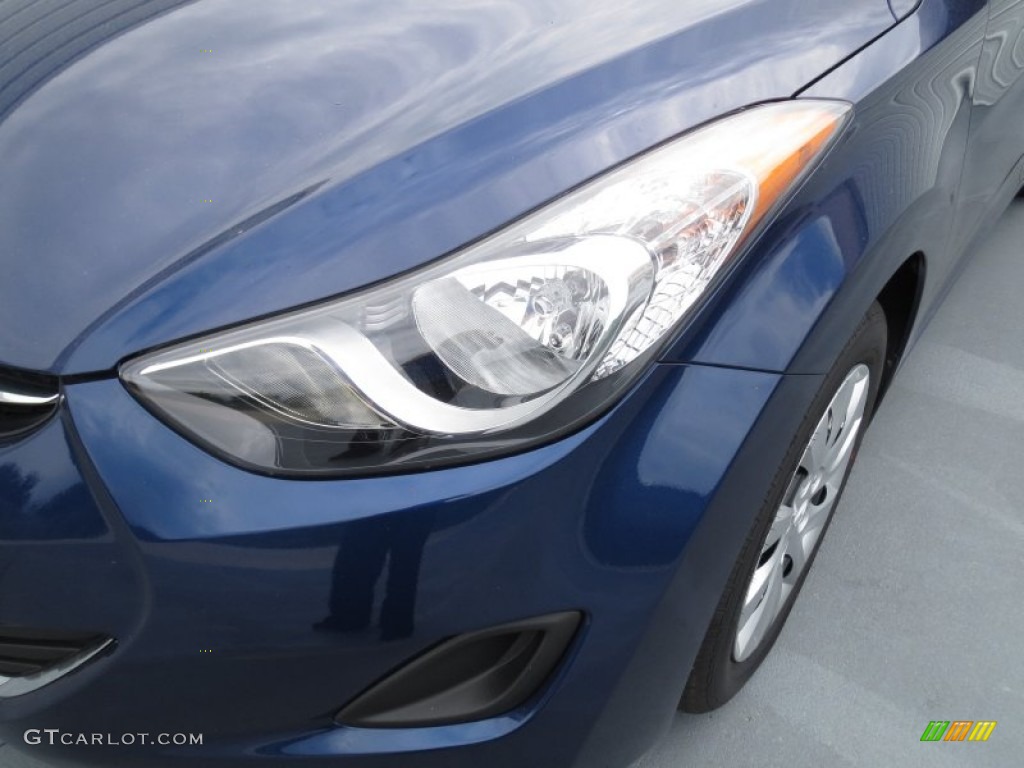 2013 Elantra GLS - Atlantic Blue / Beige photo #8