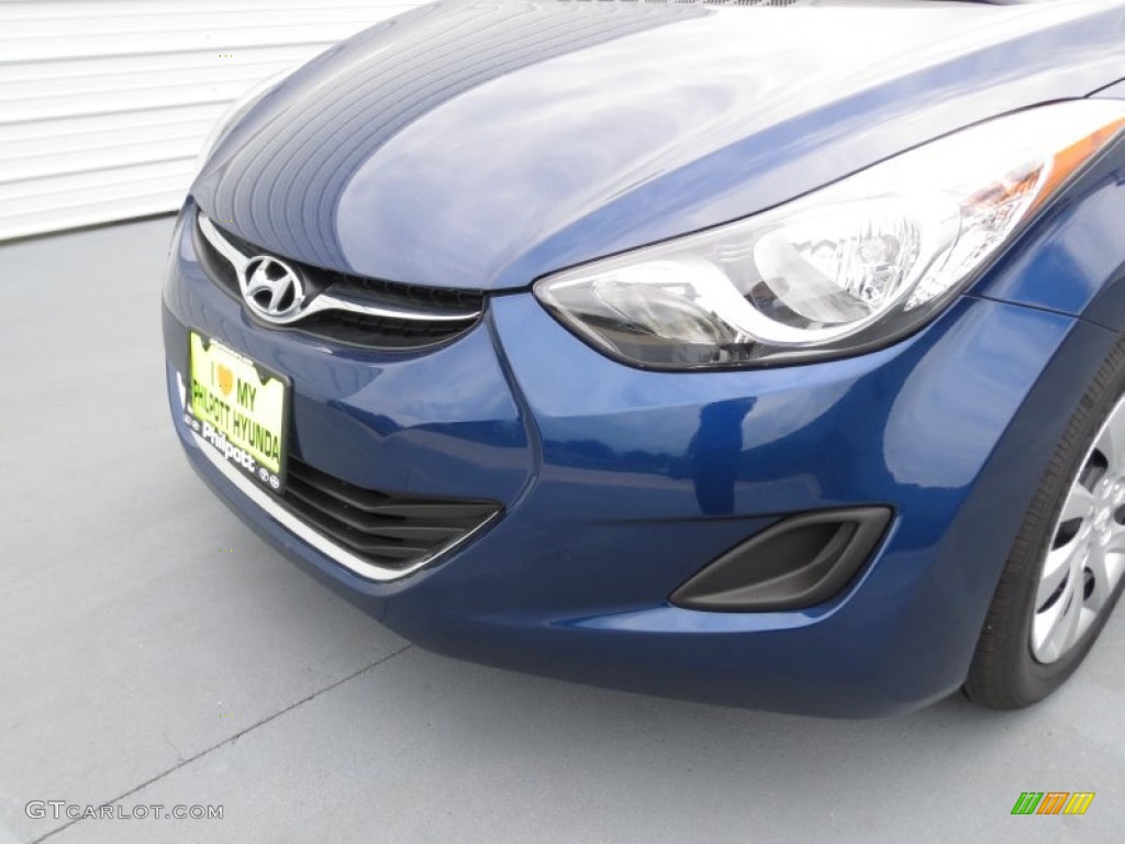 2013 Elantra GLS - Atlantic Blue / Beige photo #9