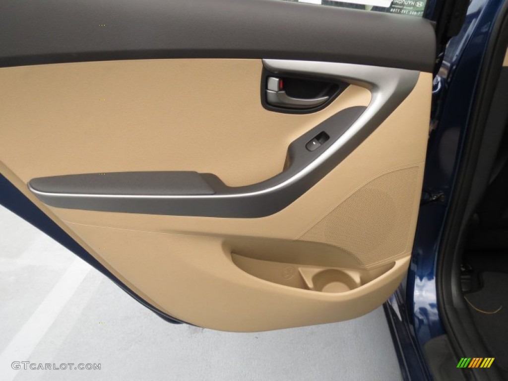 2013 Elantra GLS - Atlantic Blue / Beige photo #17