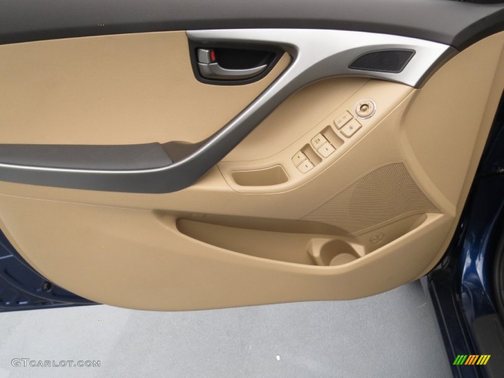 2013 Elantra GLS - Atlantic Blue / Beige photo #19