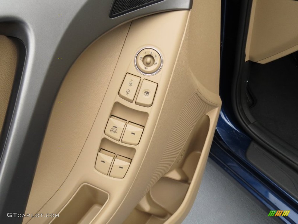 2013 Elantra GLS - Atlantic Blue / Beige photo #20