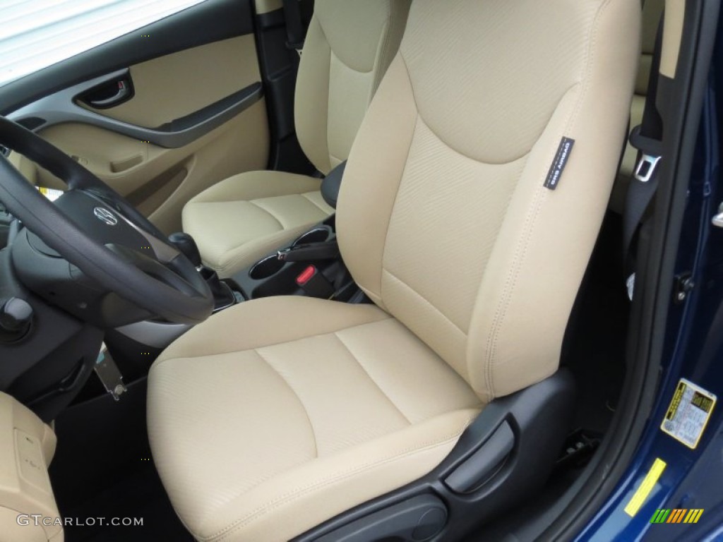 2013 Elantra GLS - Atlantic Blue / Beige photo #21