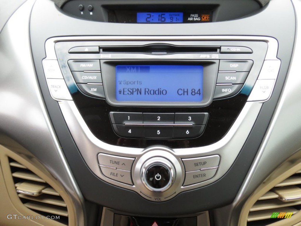 2013 Elantra GLS - Atlantic Blue / Beige photo #25