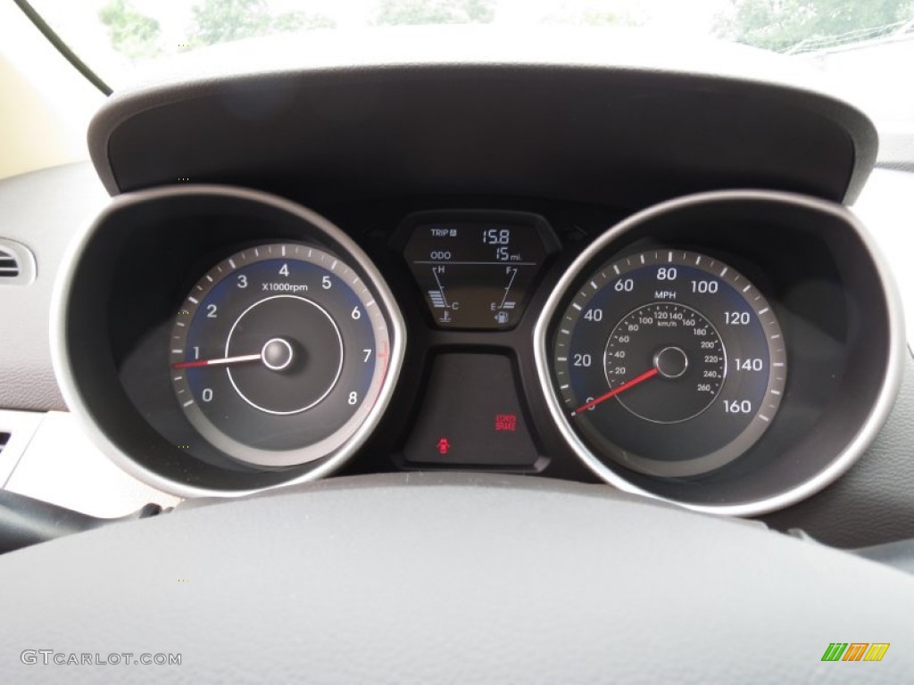 2013 Elantra GLS - Atlantic Blue / Beige photo #29