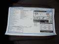  2013 Touareg TDI Executive 4XMotion Window Sticker