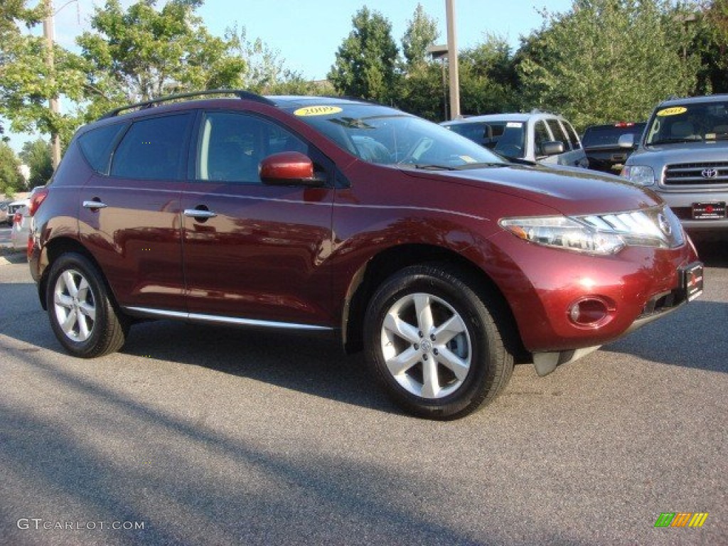 2009 Murano SL - Merlot Metallic / Black photo #2