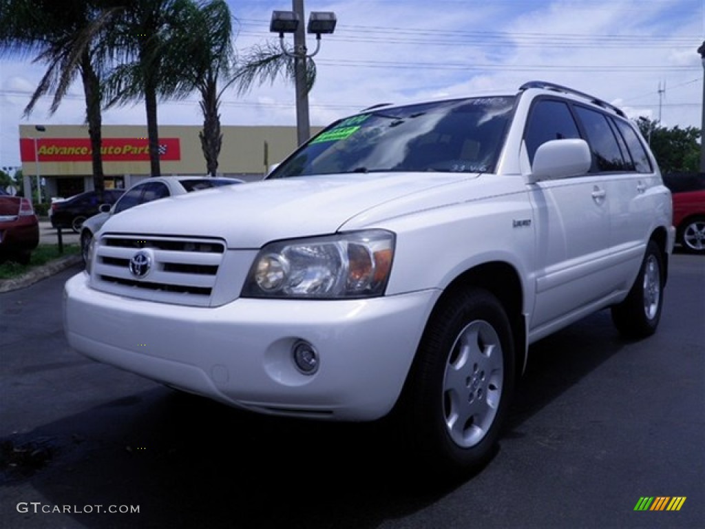 2004 Highlander Limited V6 - Super White / Ash photo #11
