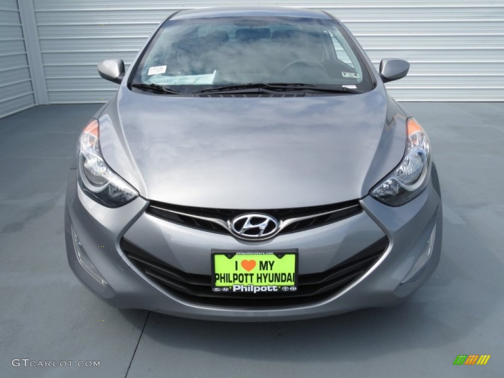 2013 Elantra Coupe GS - Titanium Gray Metallic / Gray photo #7
