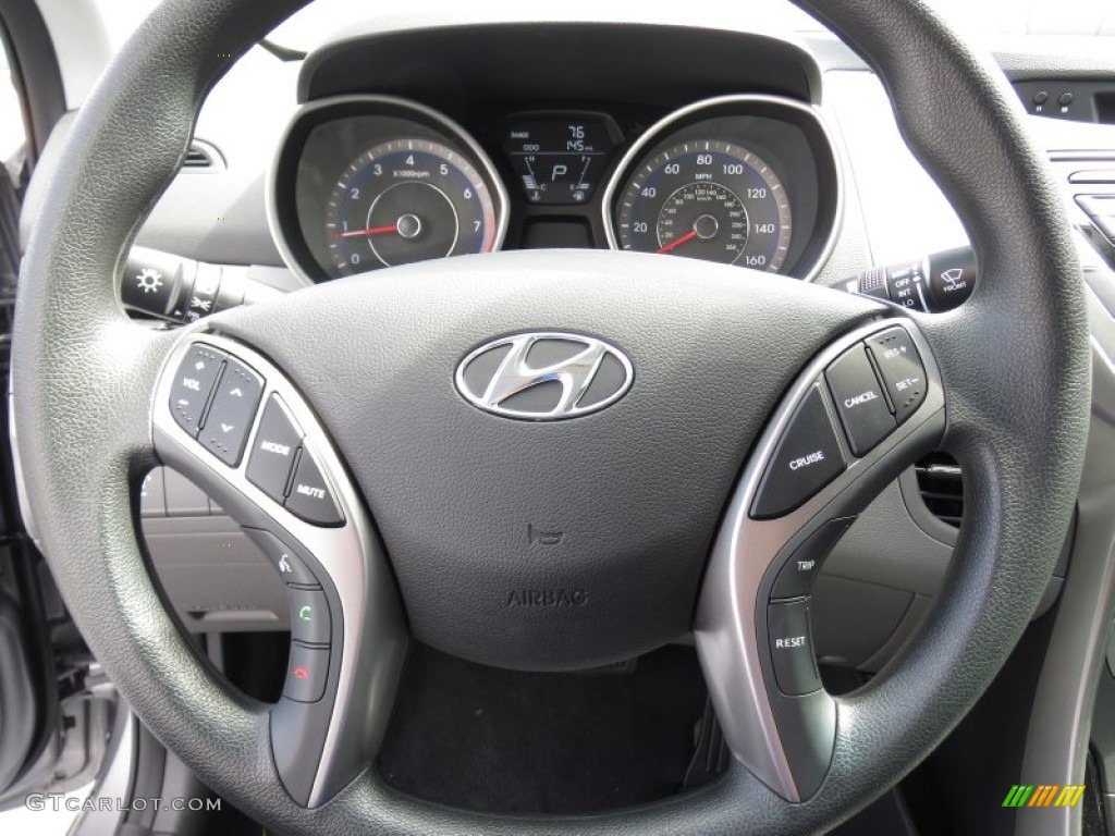 2013 Elantra Coupe GS - Titanium Gray Metallic / Gray photo #26