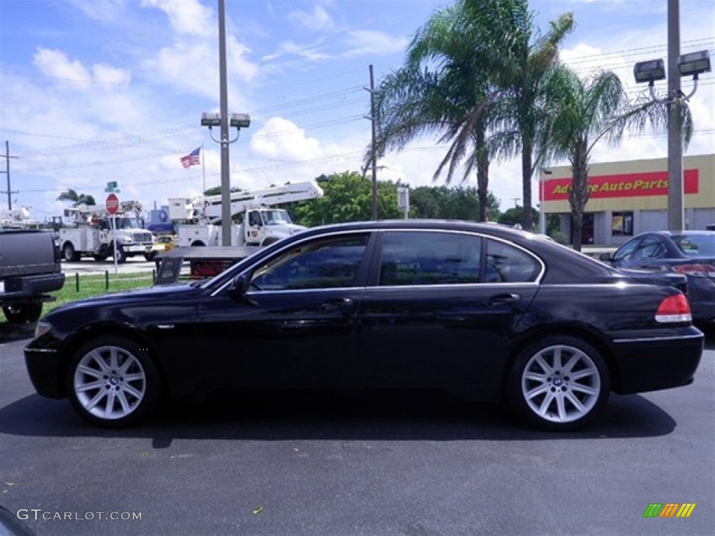2003 7 Series 745Li Sedan - Jet Black / Dark Beige/Beige III photo #13