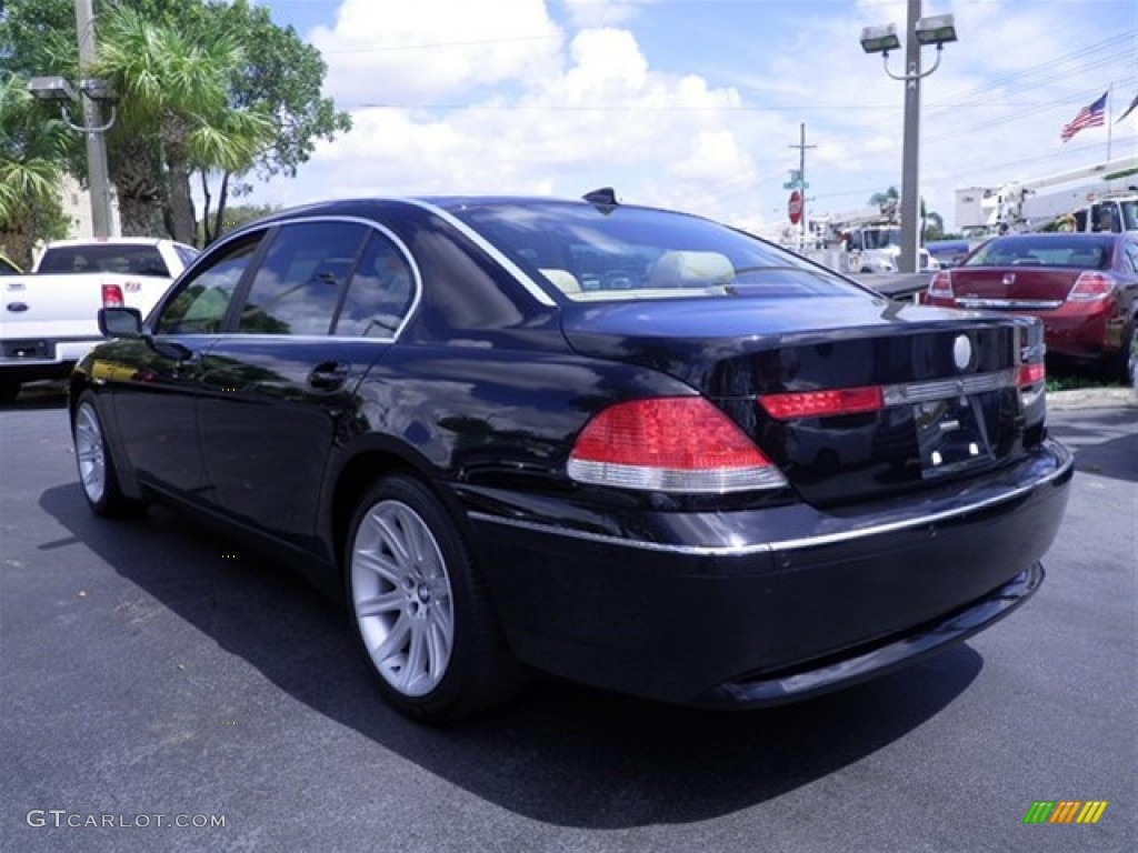2003 7 Series 745Li Sedan - Jet Black / Dark Beige/Beige III photo #15