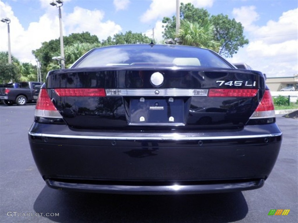 2003 7 Series 745Li Sedan - Jet Black / Dark Beige/Beige III photo #18