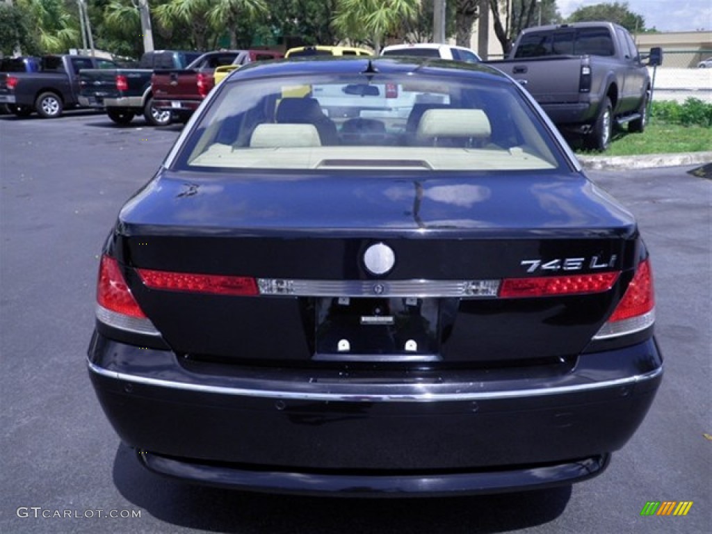 2003 7 Series 745Li Sedan - Jet Black / Dark Beige/Beige III photo #19