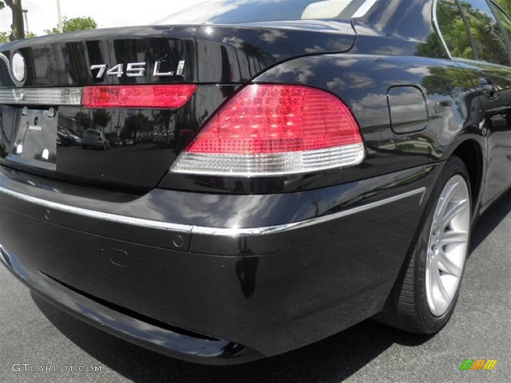2003 7 Series 745Li Sedan - Jet Black / Dark Beige/Beige III photo #21