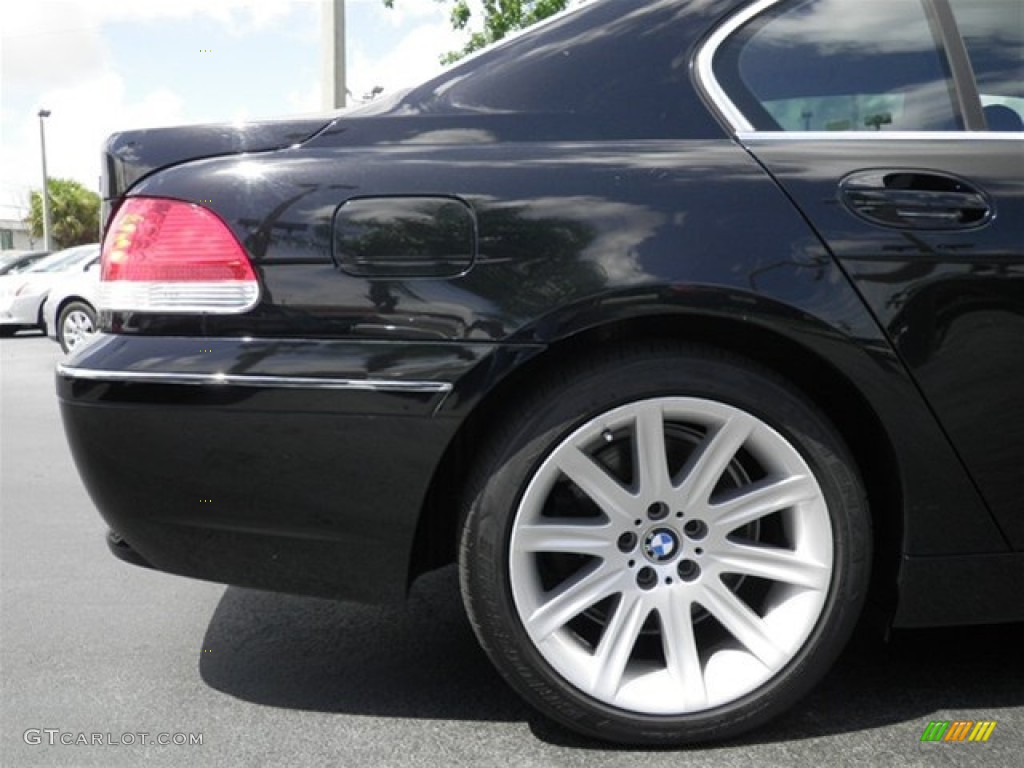 2003 7 Series 745Li Sedan - Jet Black / Dark Beige/Beige III photo #23