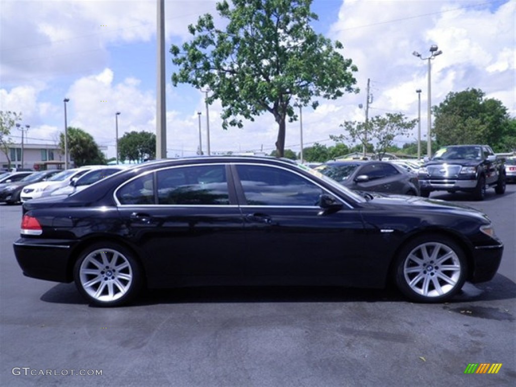 2003 7 Series 745Li Sedan - Jet Black / Dark Beige/Beige III photo #24